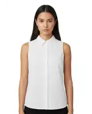 SUN 68 TOP SLEEVES SEERSUCKER BIANCO