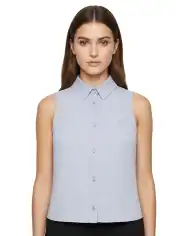 SUN 68 TOP SLEEVES SEERSUCKER LILLA