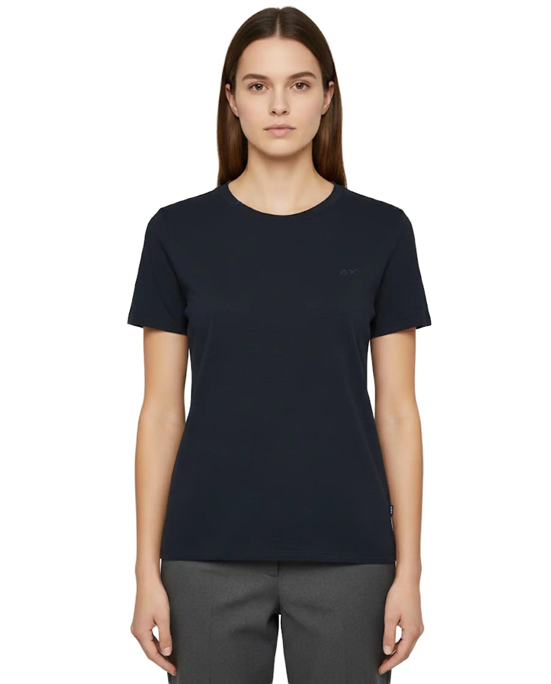 SUN 68 T-SHIRT JERSEY SLUB BLU