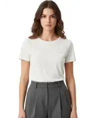 SUN 68 T-SHIRT JERSEY SLUB PANNA