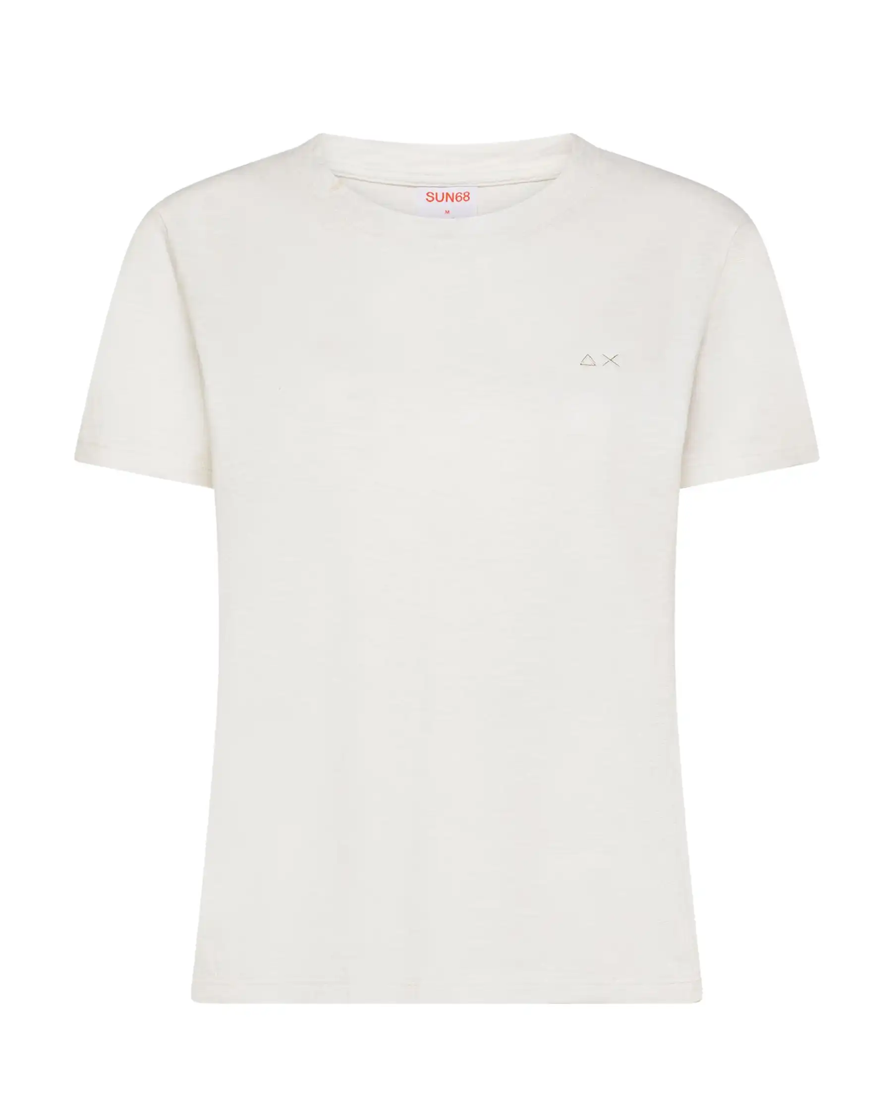 SUN 68 T-SHIRT JERSEY SLUB PANNA