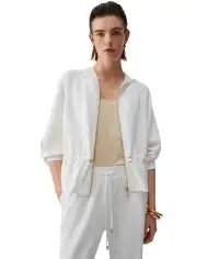 LIU JO FELPA CON ZIP BIANCO