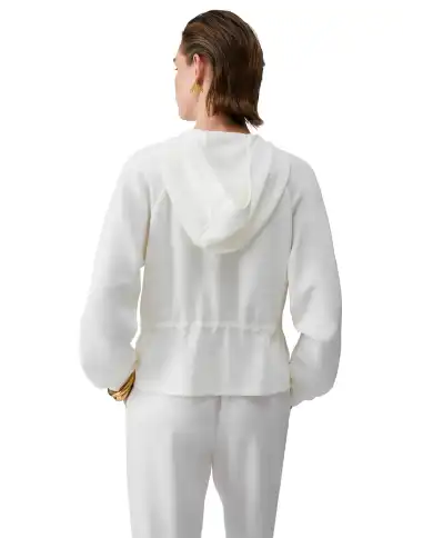 LIU JO FELPA CON ZIP BIANCO