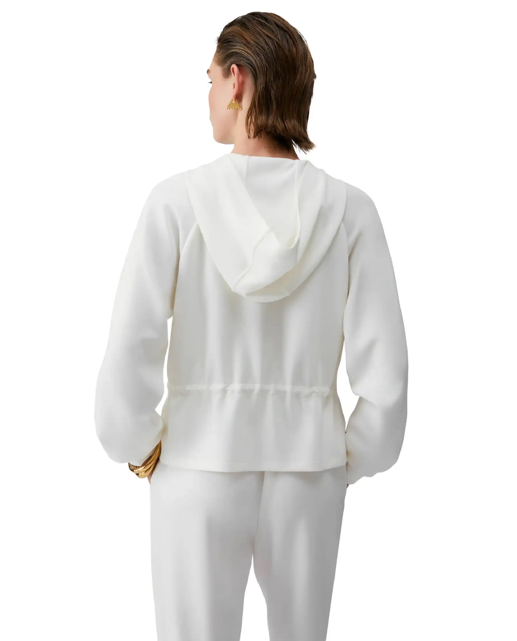 LIU JO FELPA CON ZIP BIANCO