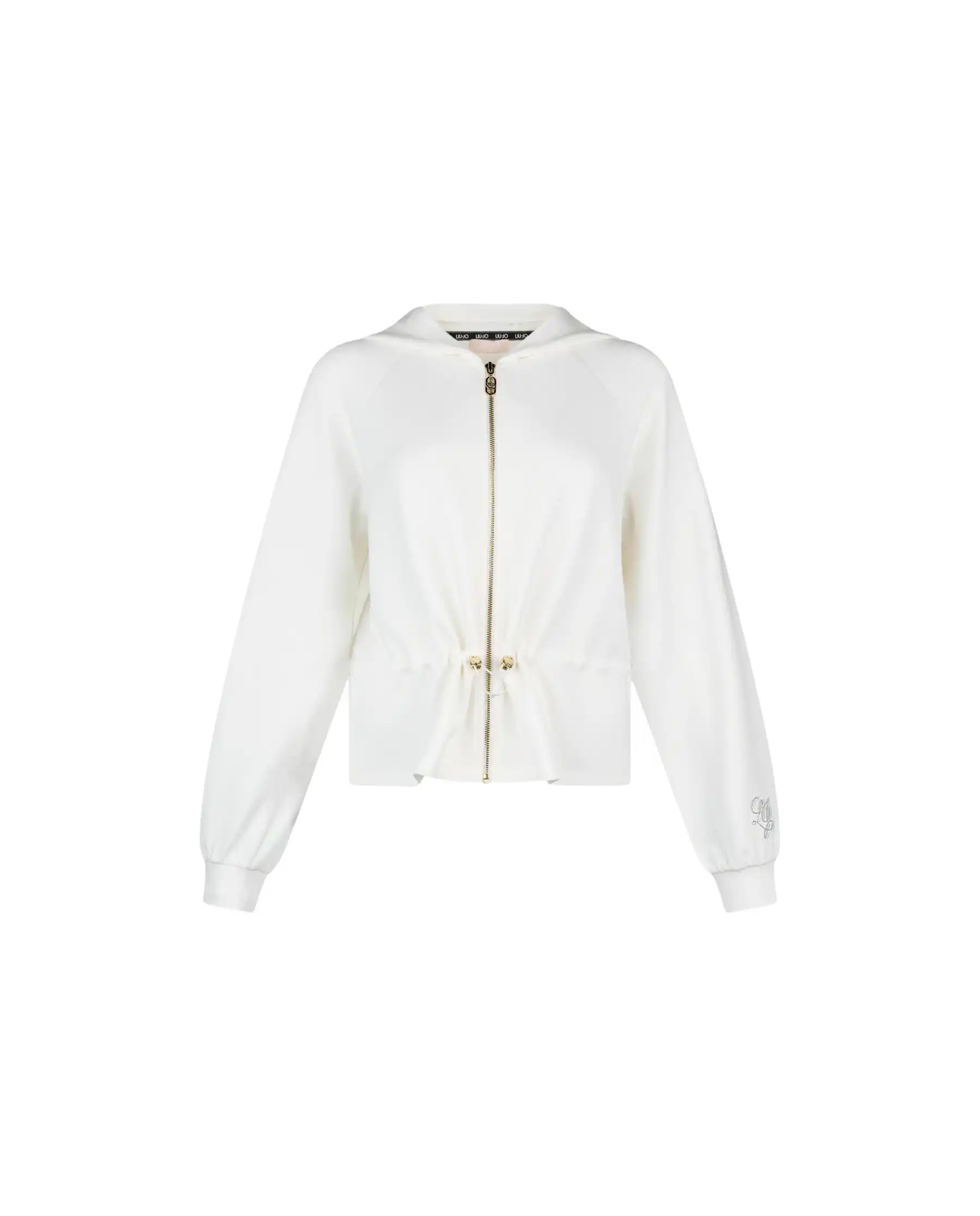 LIU JO FELPA CON ZIP BIANCO