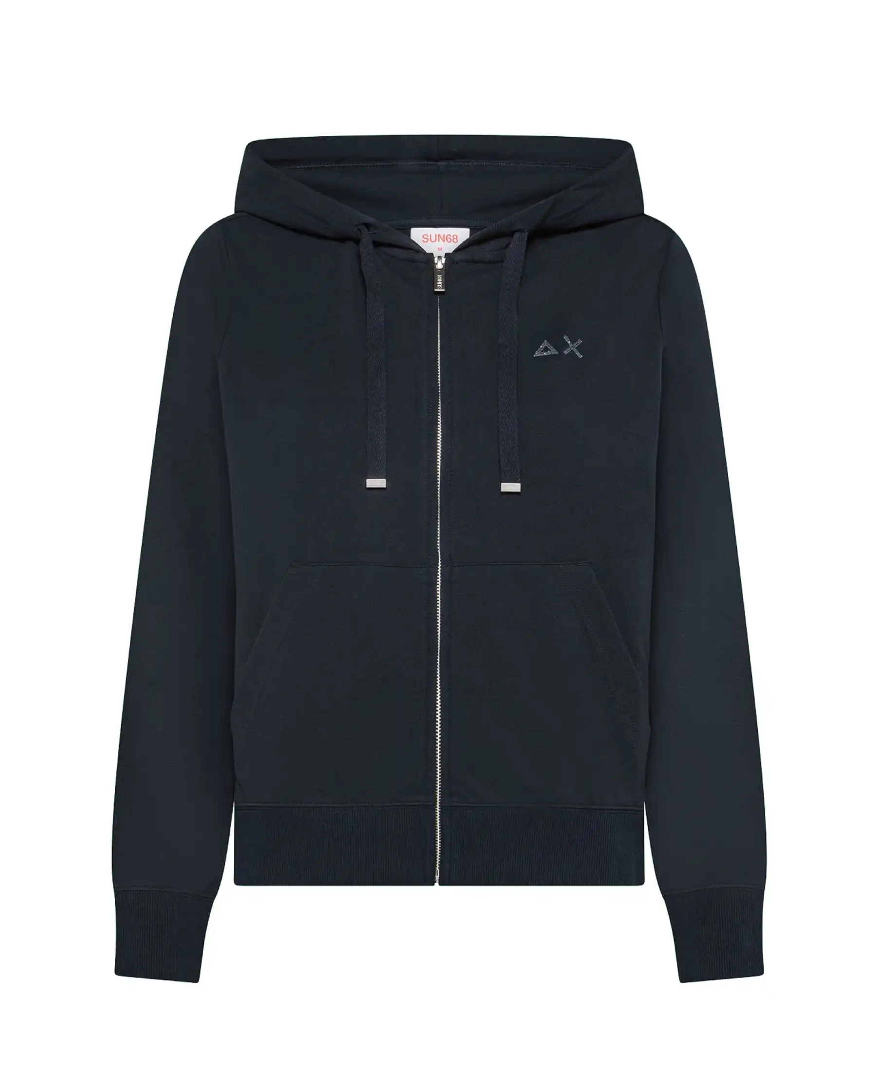 SUN 68 FELPA HOODIE PIQUET BLU