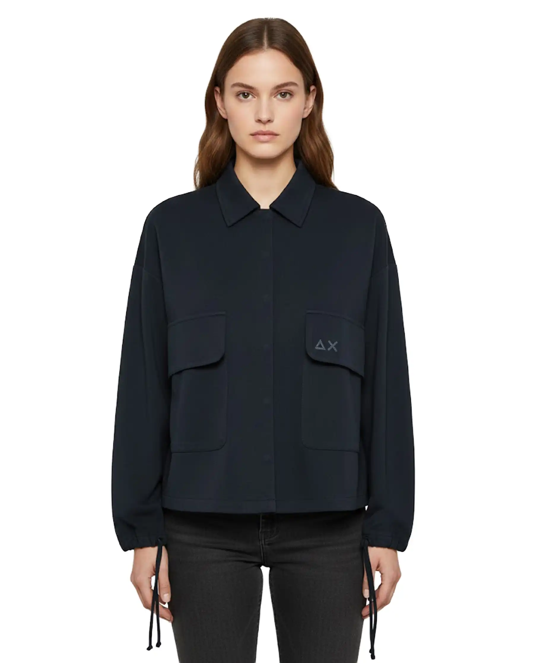 SUN 68 GIACCA FIELD PIQUET BLU