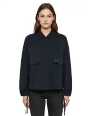 SUN 68 GIACCA FIELD PIQUET BLU