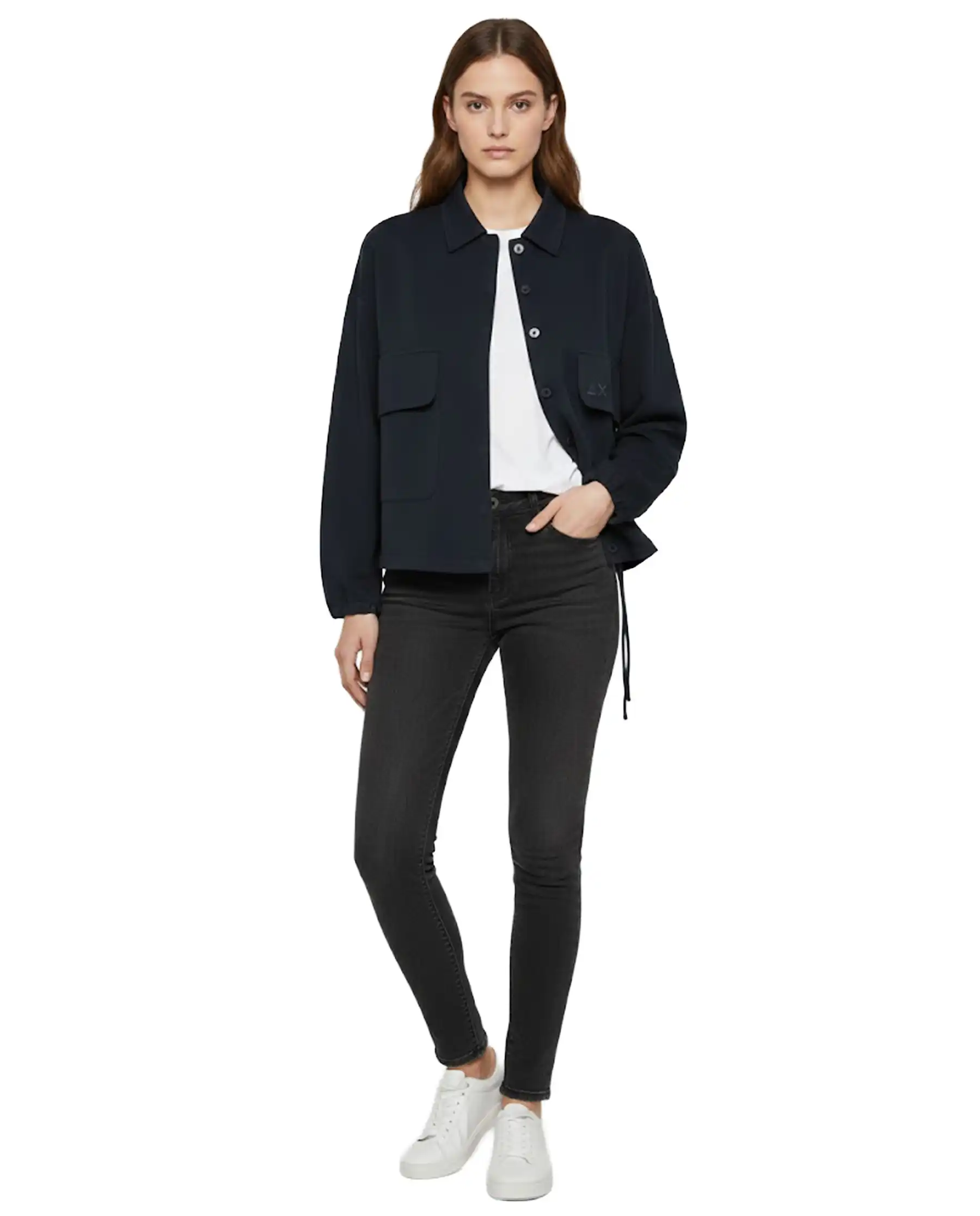 SUN 68 GIACCA FIELD PIQUET BLU