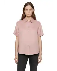 SUN 68 CAMICIA A MANICHE CORTE SLEEVES ROSA
