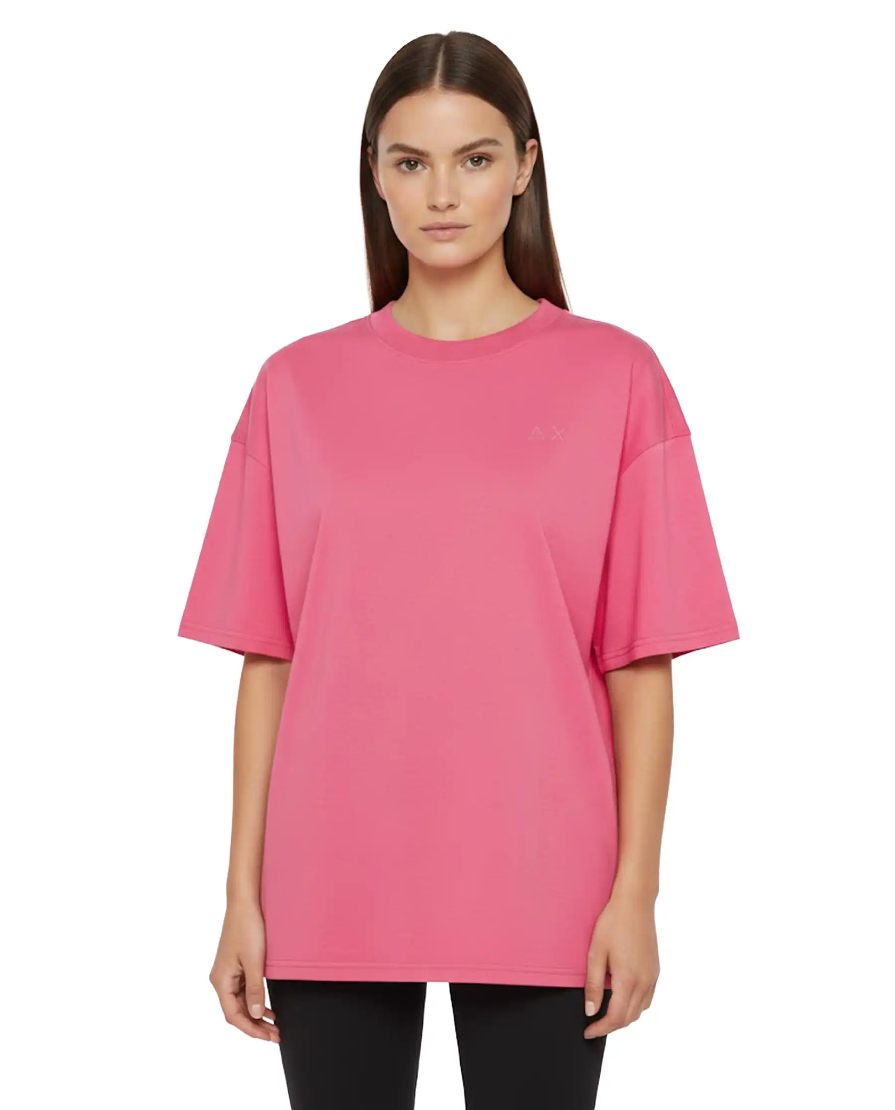 SUN 68 T-SHIRT OVERSIZE FUCSIA