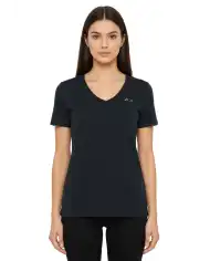 SUN 68 T-SHIRT V NECK PIQUET BLU