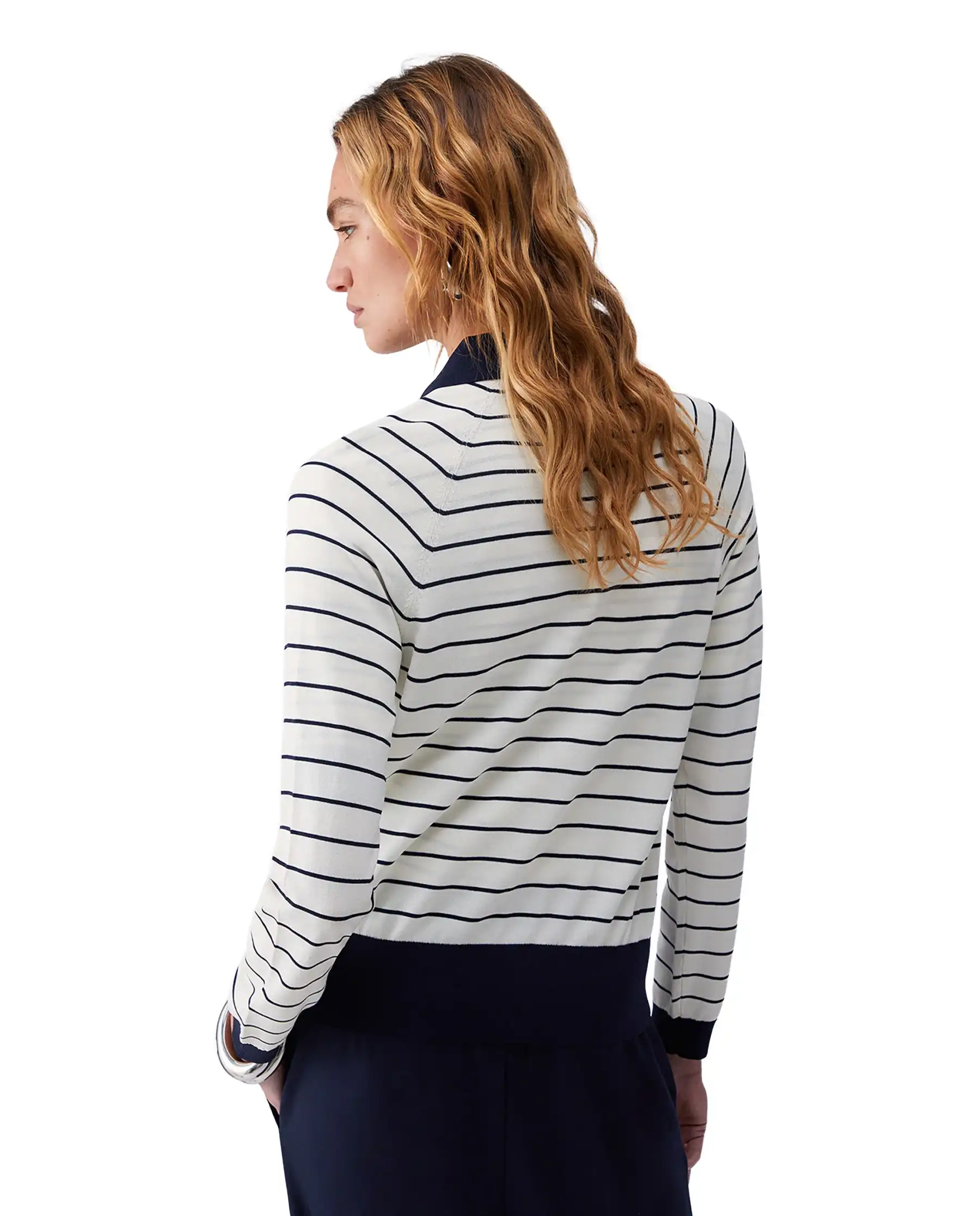LIU JO CARDIGAN A RIGHE BLU