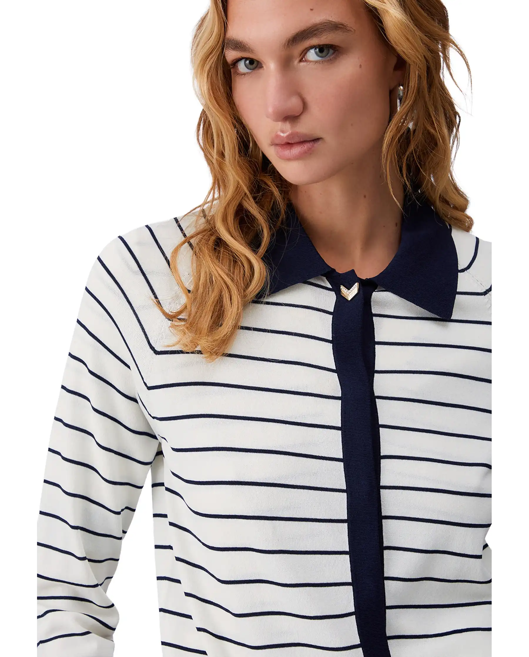 LIU JO CARDIGAN A RIGHE BLU