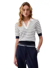 LIU JO POLO A RIGHE BIANCO