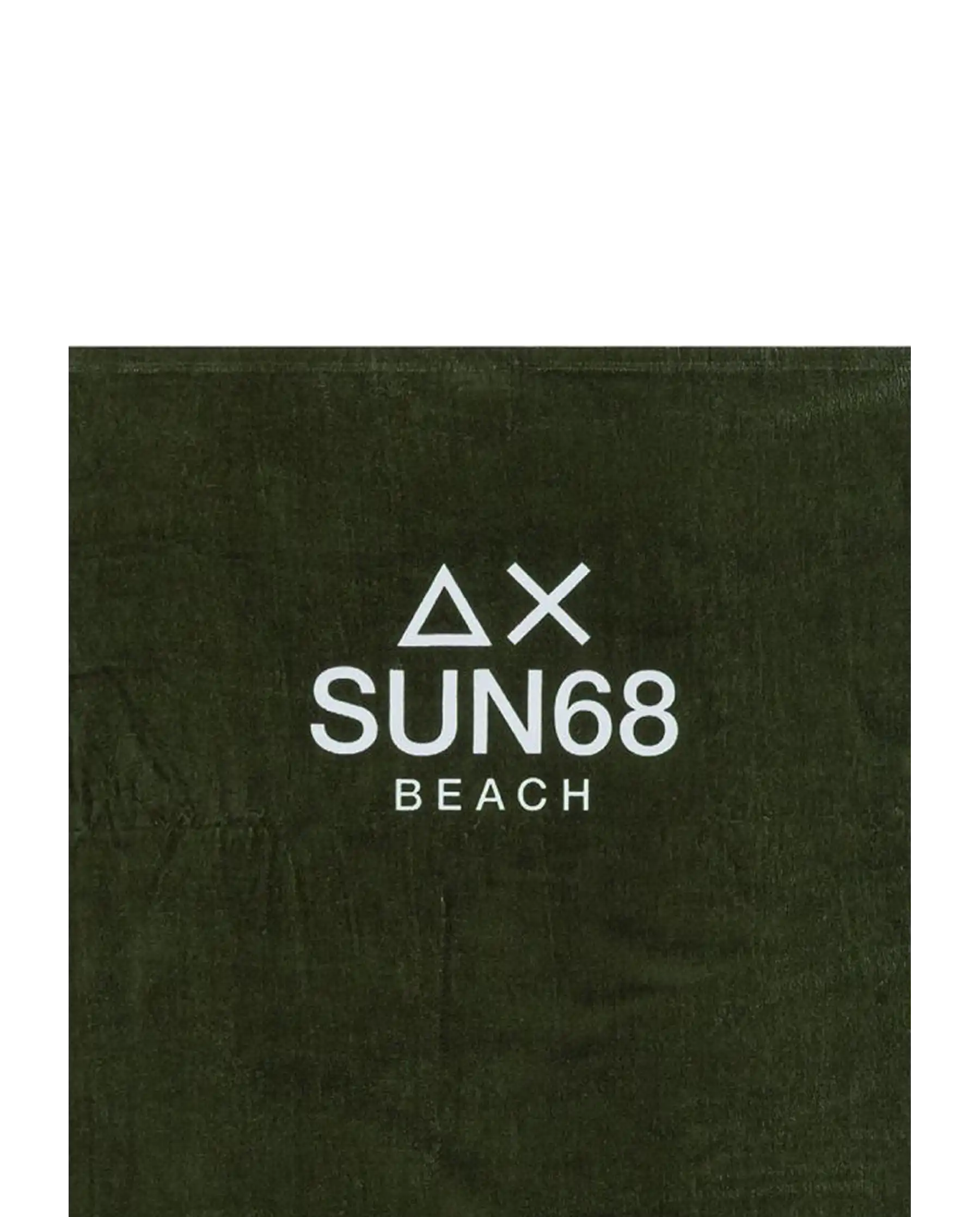 SUN 68 TELO MARE LOGO BEACH VERDE MILITARE