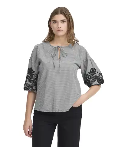 ICHI BLUSA FLOZA GRIGIO