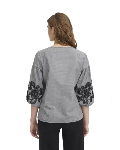ICHI BLUSA FLOZA GRIGIO