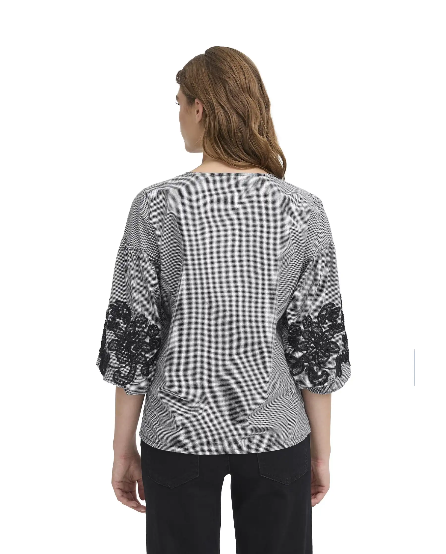 ICHI BLUSA FLOZA GRIGIO