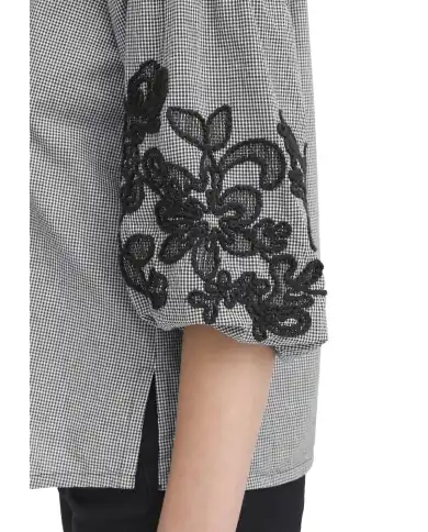 ICHI BLUSA FLOZA GRIGIO