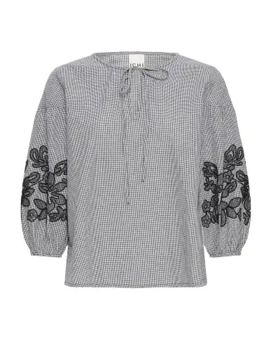 ICHI BLUSA FLOZA GRIGIO