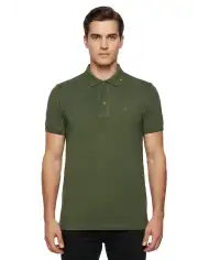 SUN 68 POLO SPECIAL DYED BEACH VERDE MILITARE
