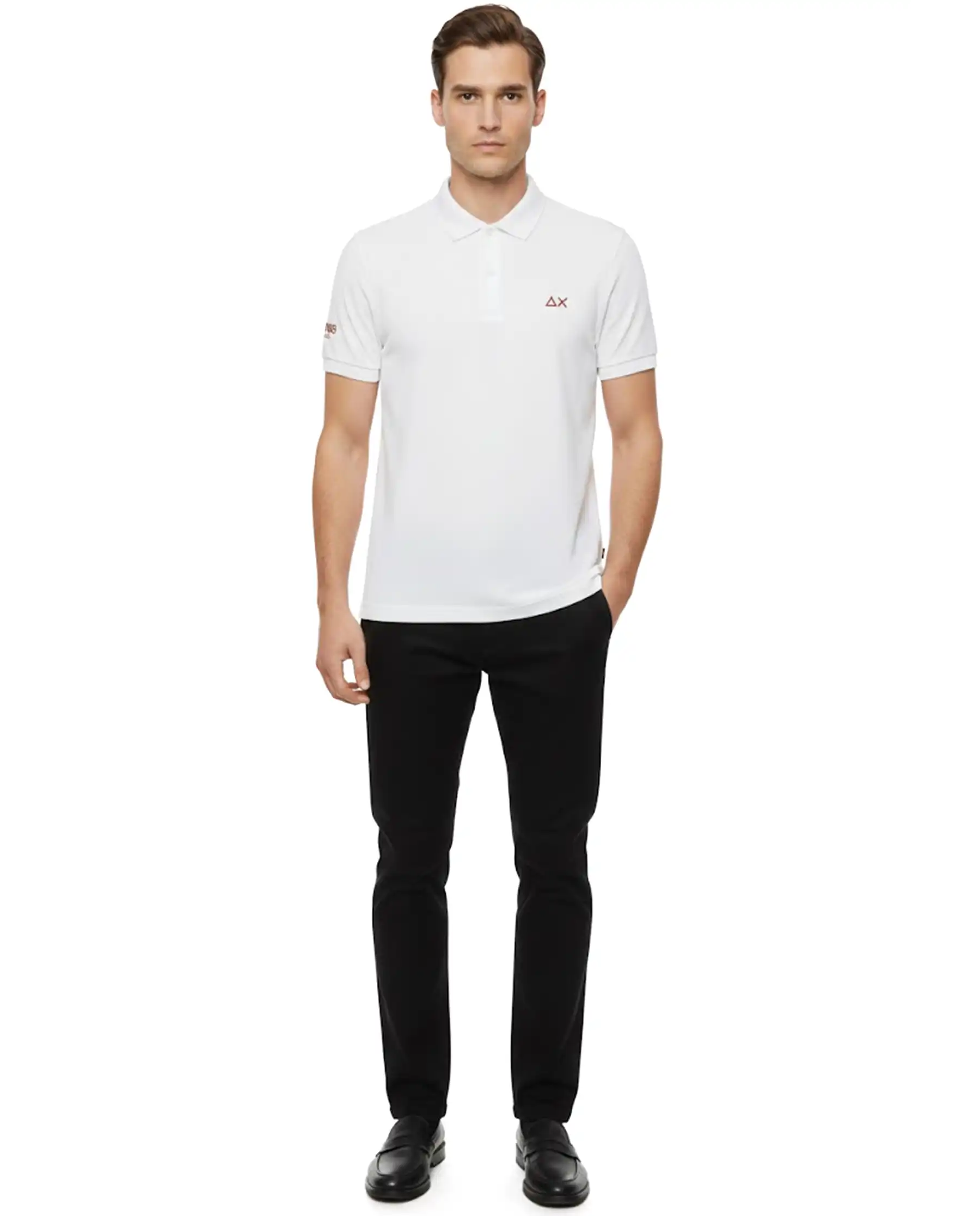 SUN 68 POLO JERSEY BEACH BIANCO