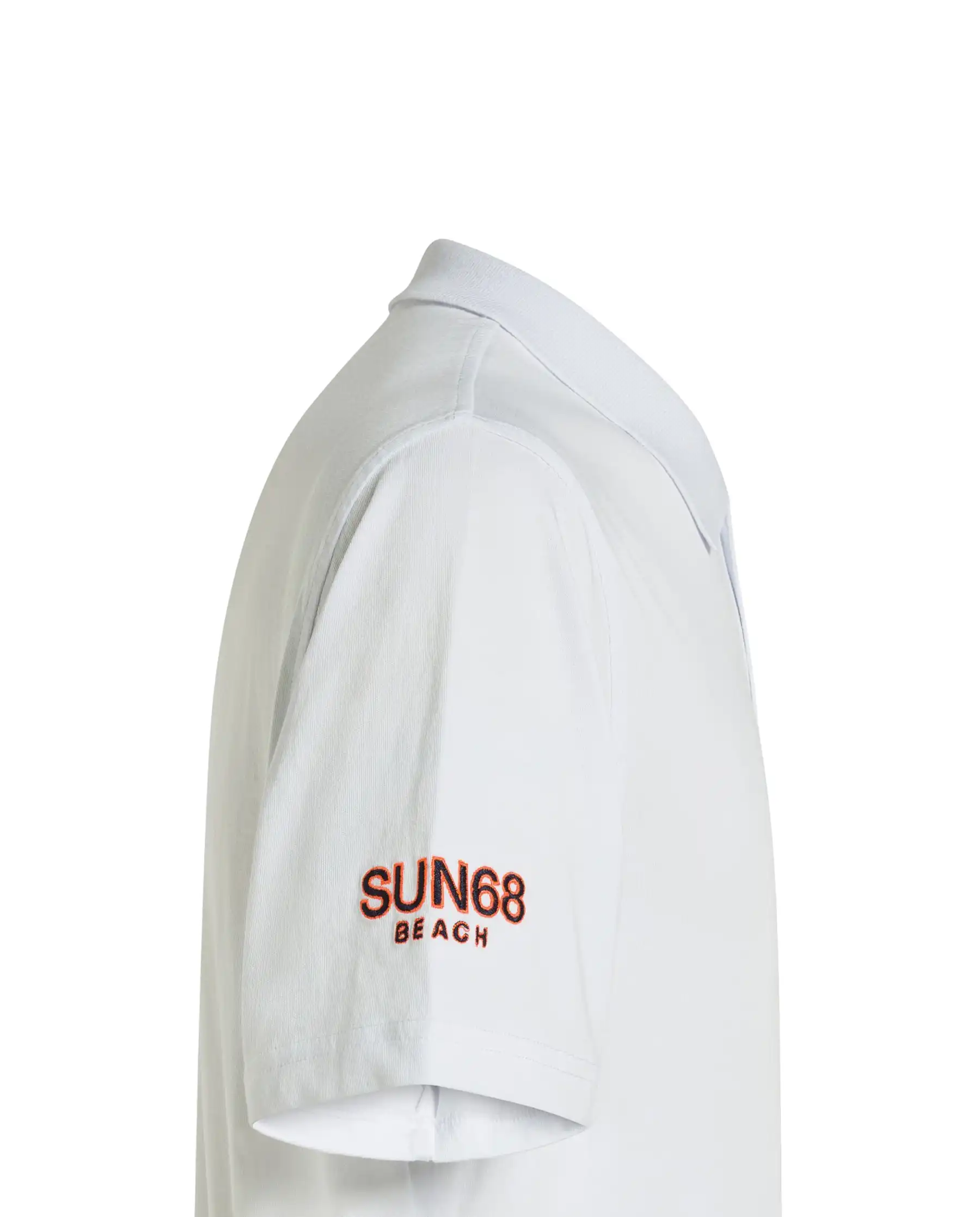 SUN 68 POLO JERSEY BEACH BIANCO