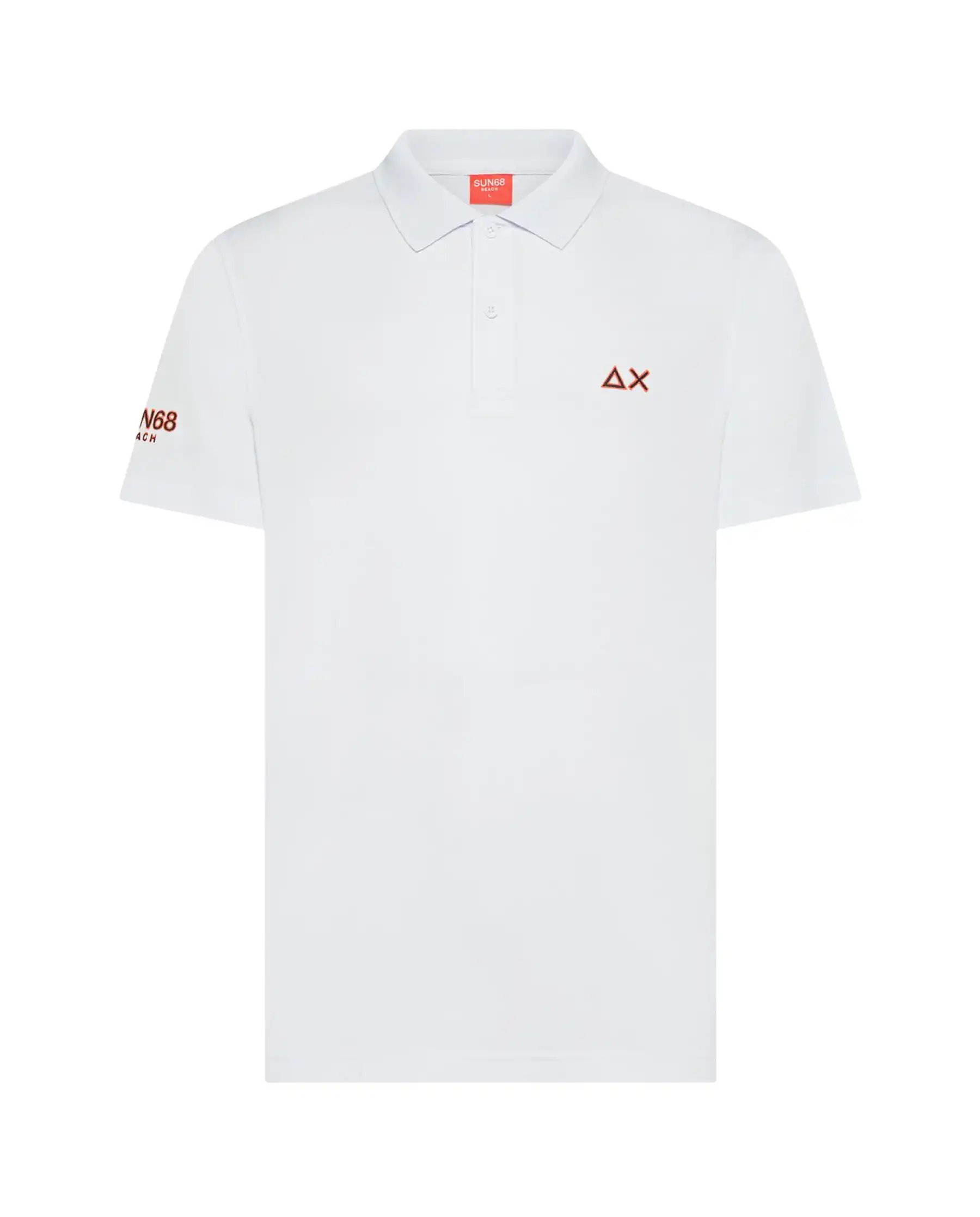 SUN 68 POLO JERSEY BEACH BIANCO