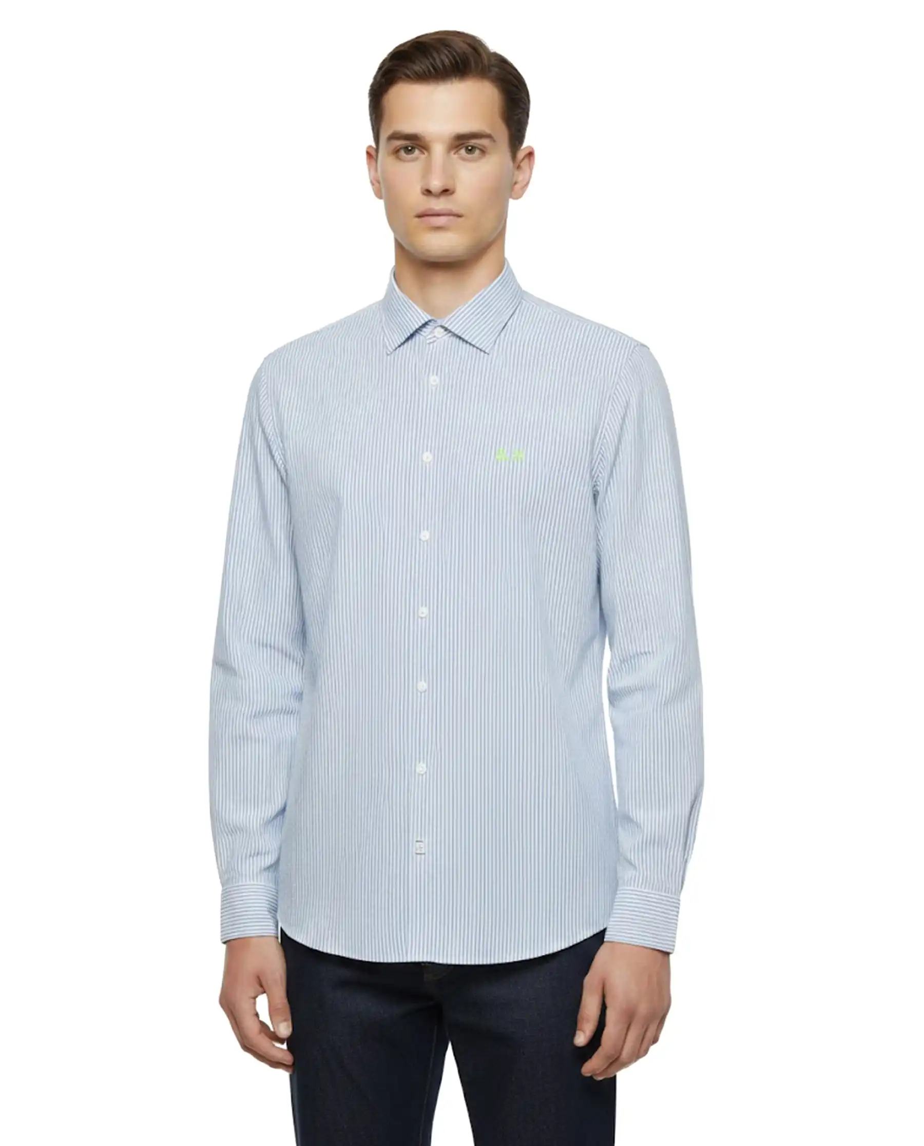 SUN 68 CAMICIA FANCY STRIPE CIELO