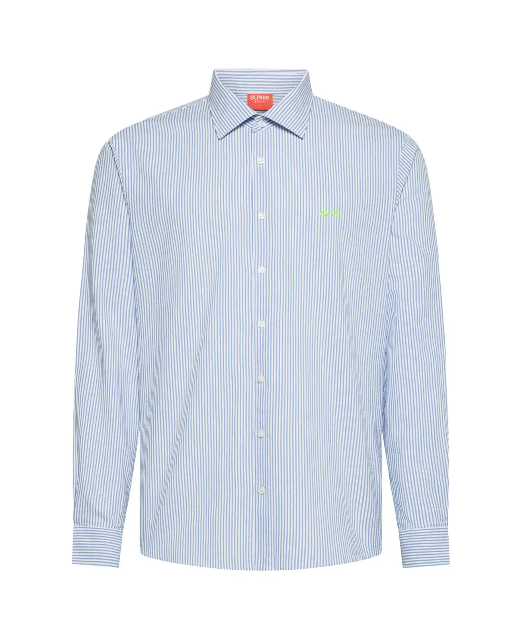 SUN 68 CAMICIA FANCY STRIPE CIELO