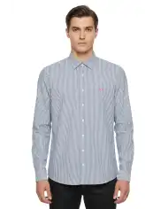 SUN 68 CAMICIA FANCY STRIPE BLU