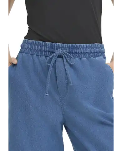 ICHI PANTALONI KATE DENIM AZZURRO