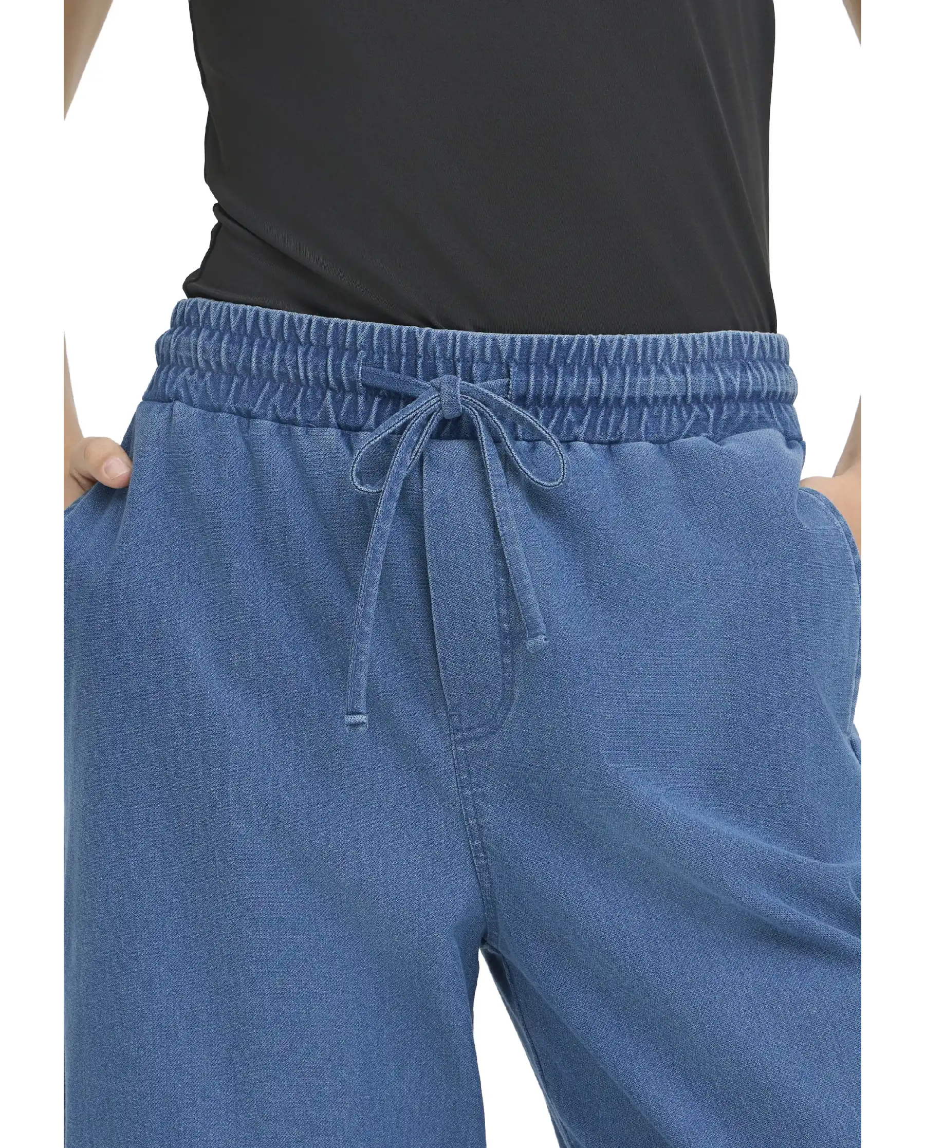 ICHI PANTALONI KATE DENIM AZZURRO