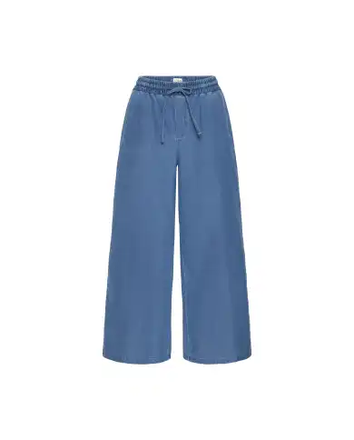 ICHI PANTALONI KATE DENIM AZZURRO