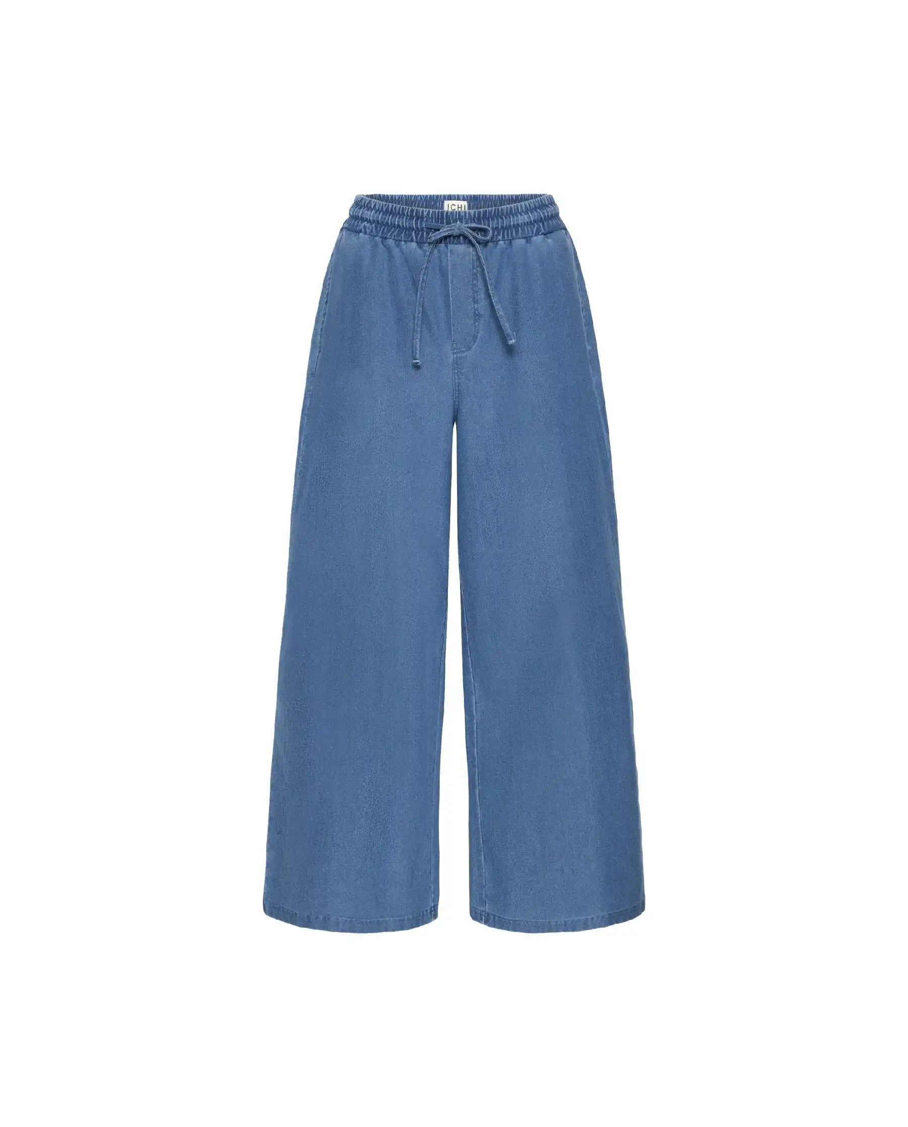 ICHI PANTALONI KATE DENIM AZZURRO