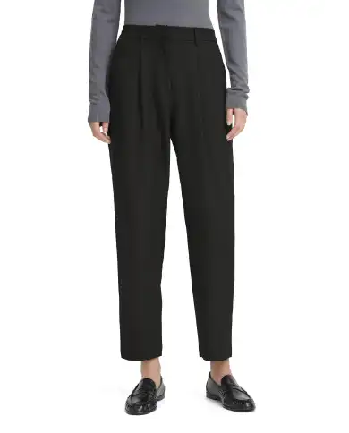 ICHI PANTALONI FAVA ANCLE NERO