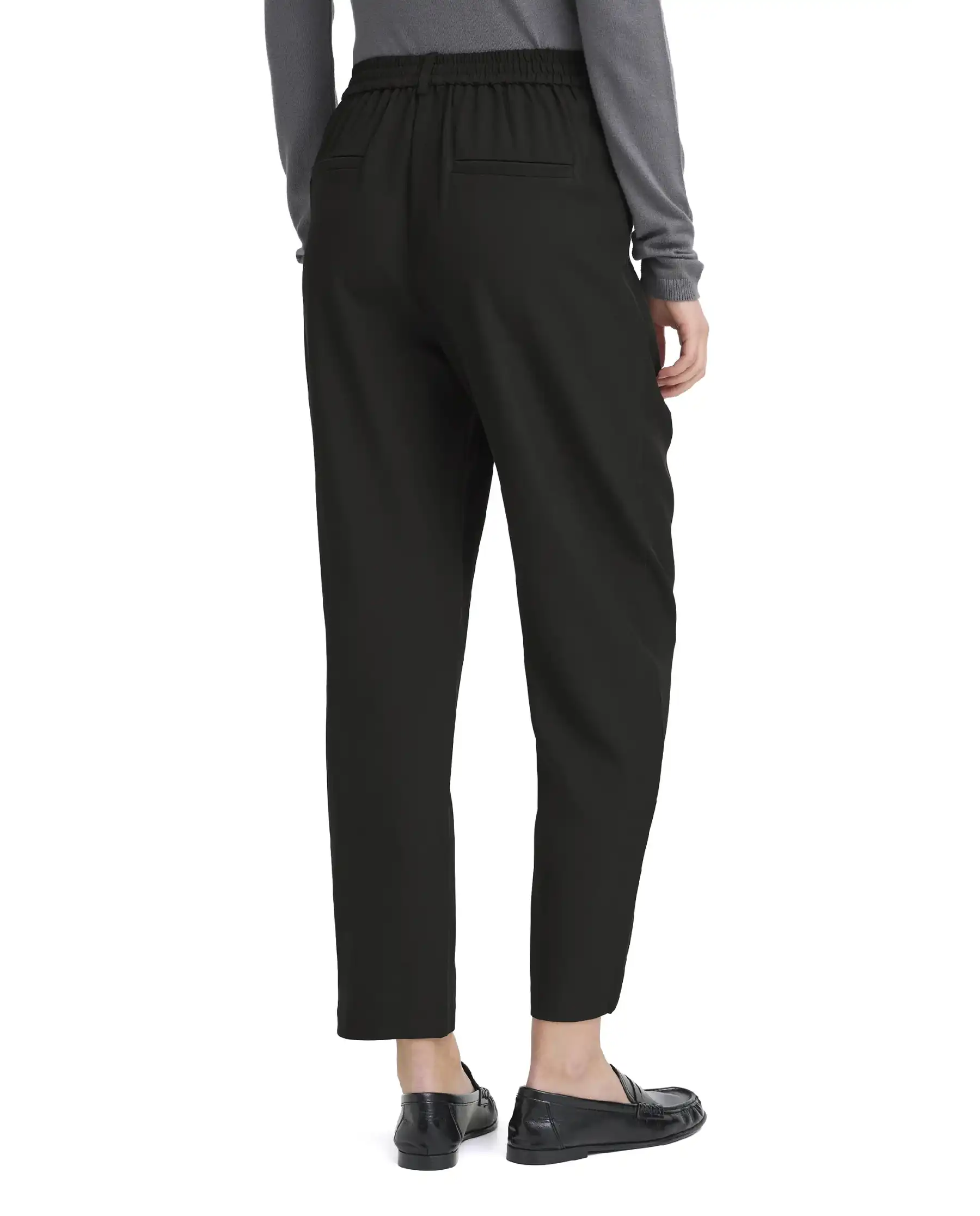 ICHI PANTALONI FAVA ANCLE NERO