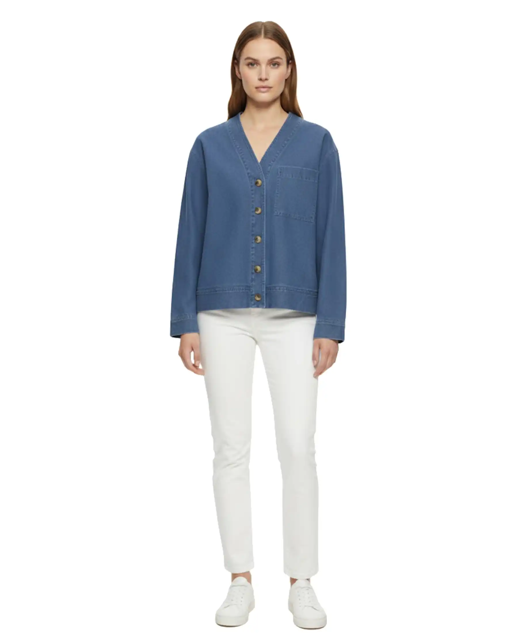 ICHI GIACCA KATE DENIM AZZURRO