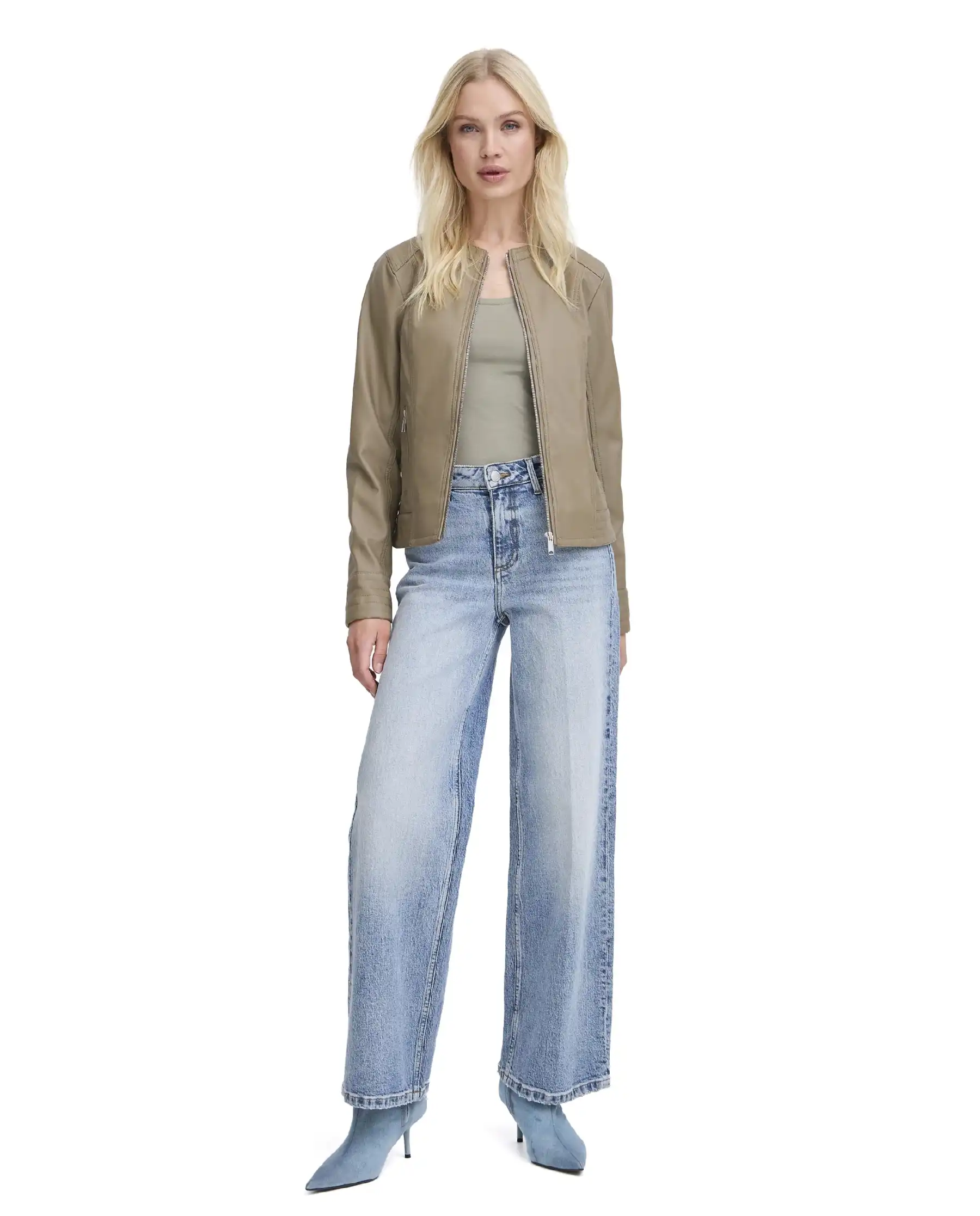 B.YOUNG GIACCA IN ECOPELLE ACOM TAUPE