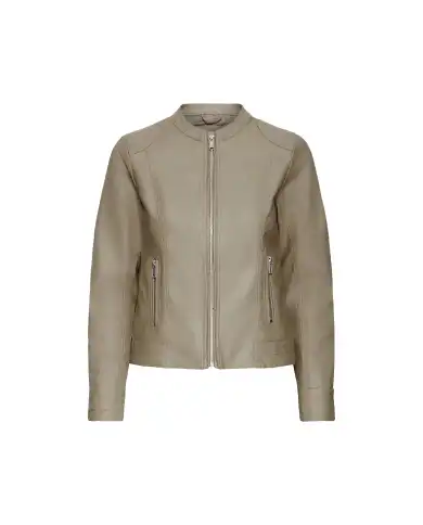 B.YOUNG GIACCA IN ECOPELLE ACOM TAUPE