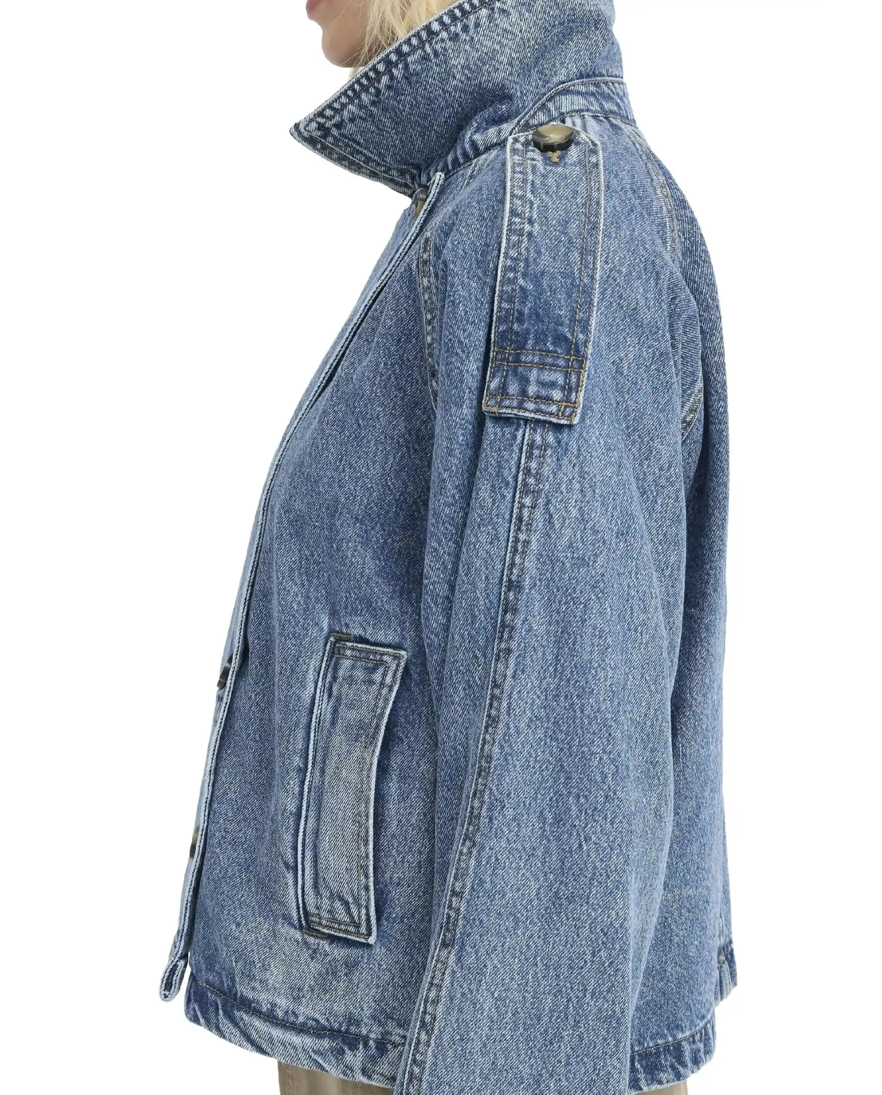 B.YOUNG GIACCA IN JEANS CITAN BLU