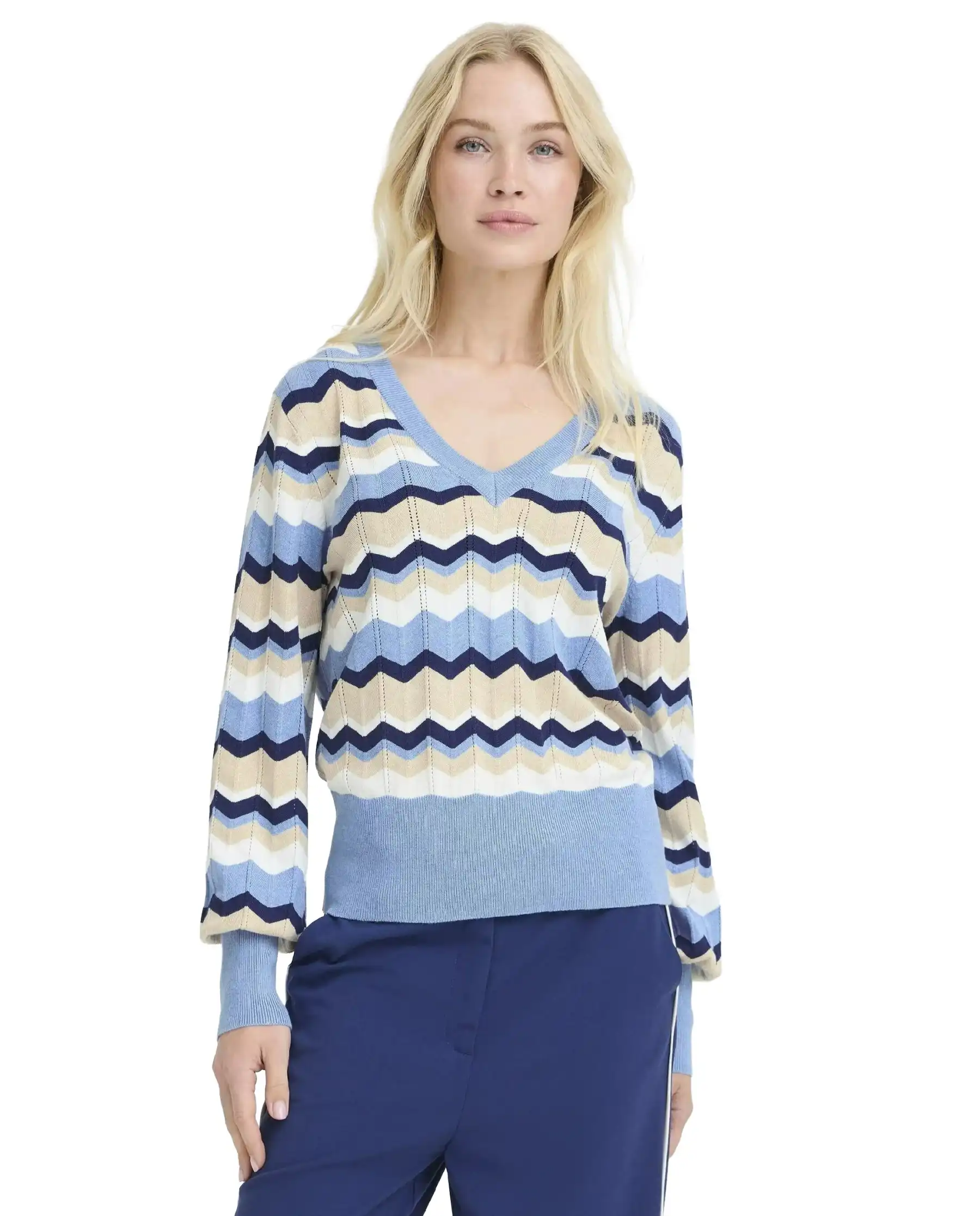 B.YOUNG MAGLIONE MMORLA POINTELLE MULTICOLOR