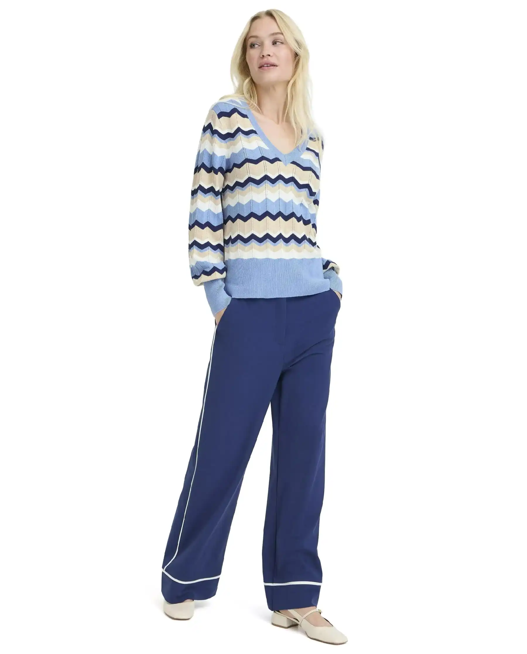 B.YOUNG MAGLIONE MMORLA POINTELLE MULTICOLOR