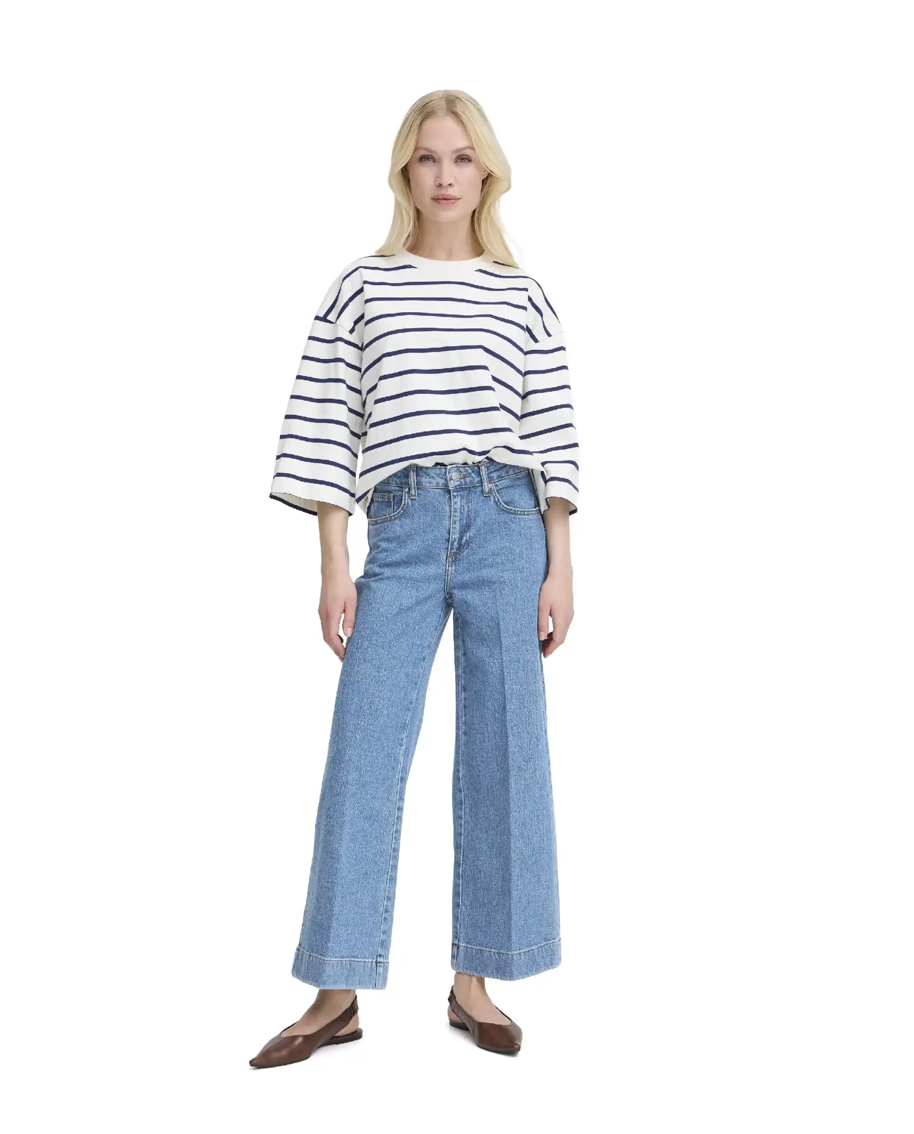 B.YOUNG JEANS KIBINE WIDE AZZURRO