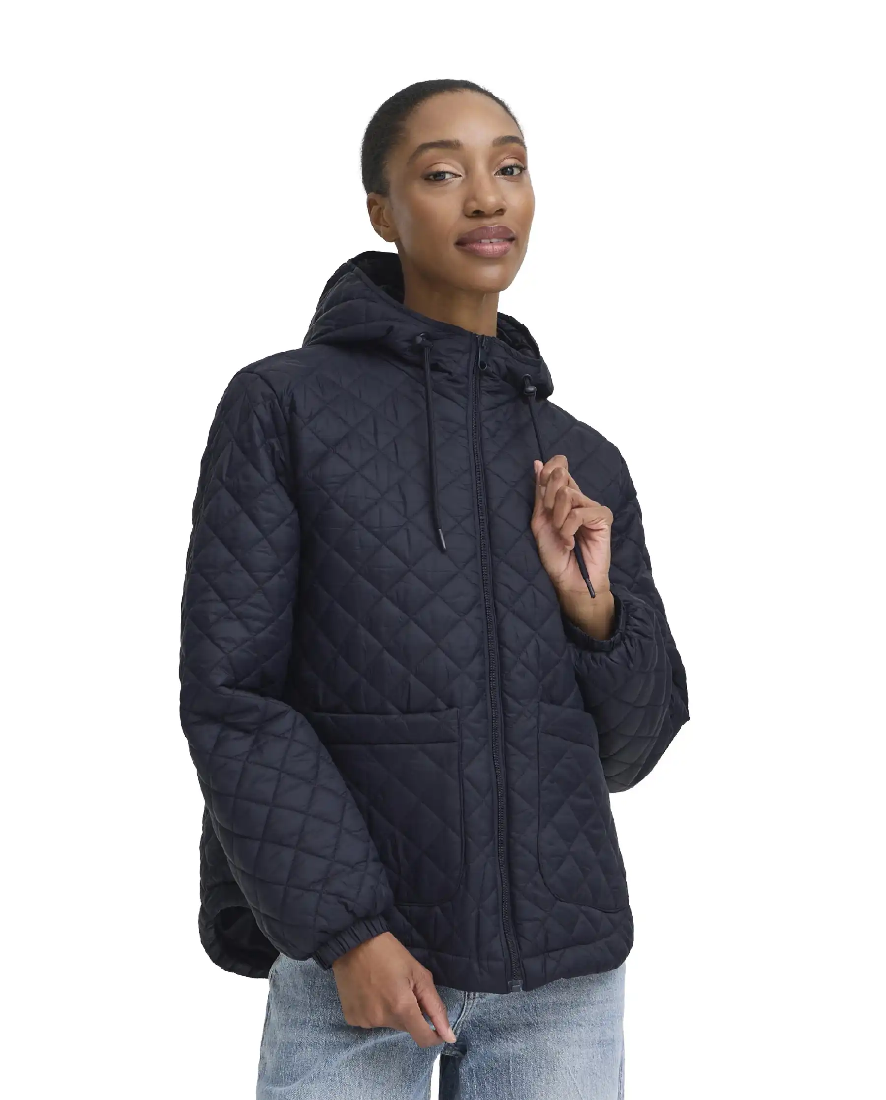 B.YOUNG GIACCA TRAPUNTATA BERTA BLU