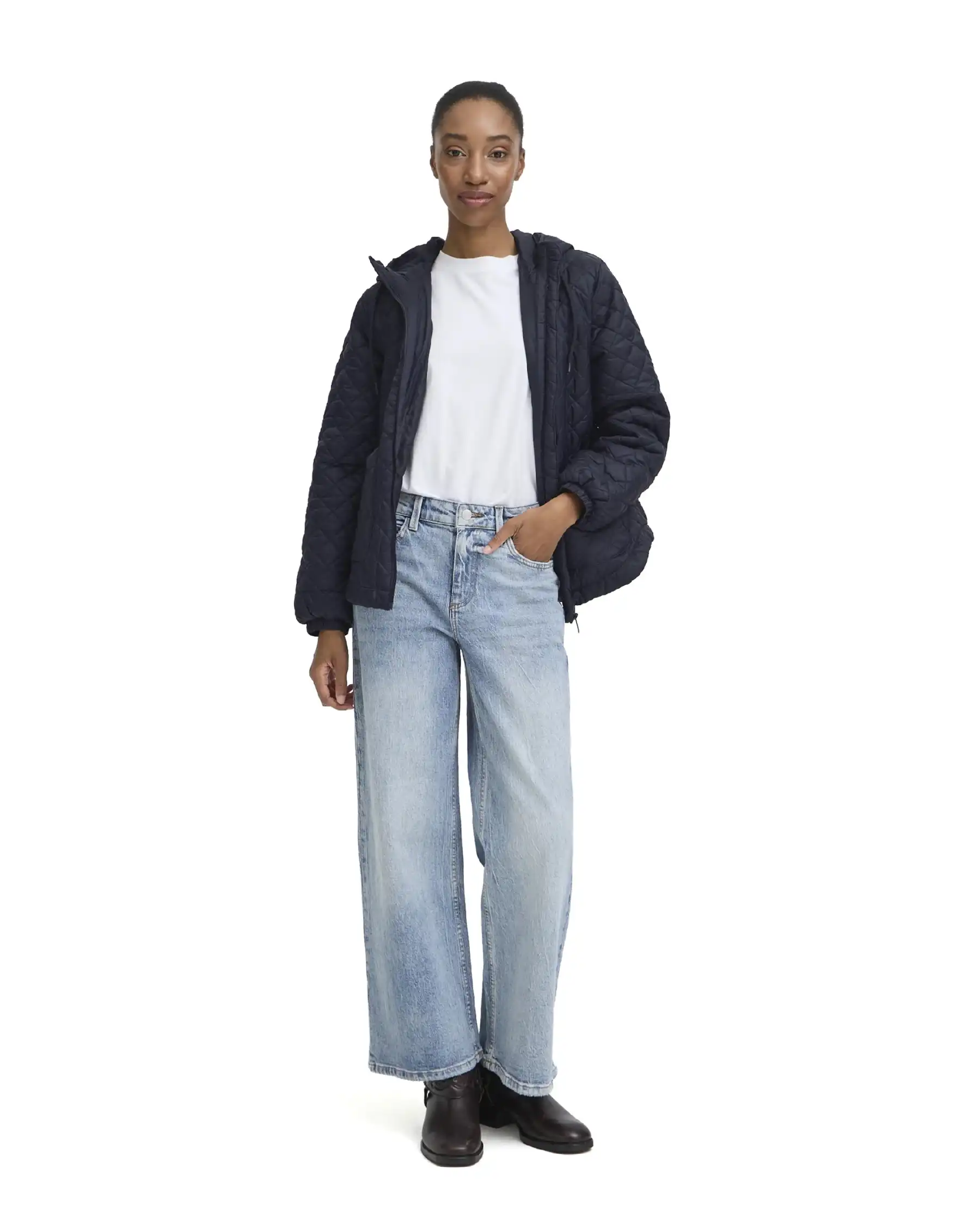 B.YOUNG GIACCA TRAPUNTATA BERTA BLU