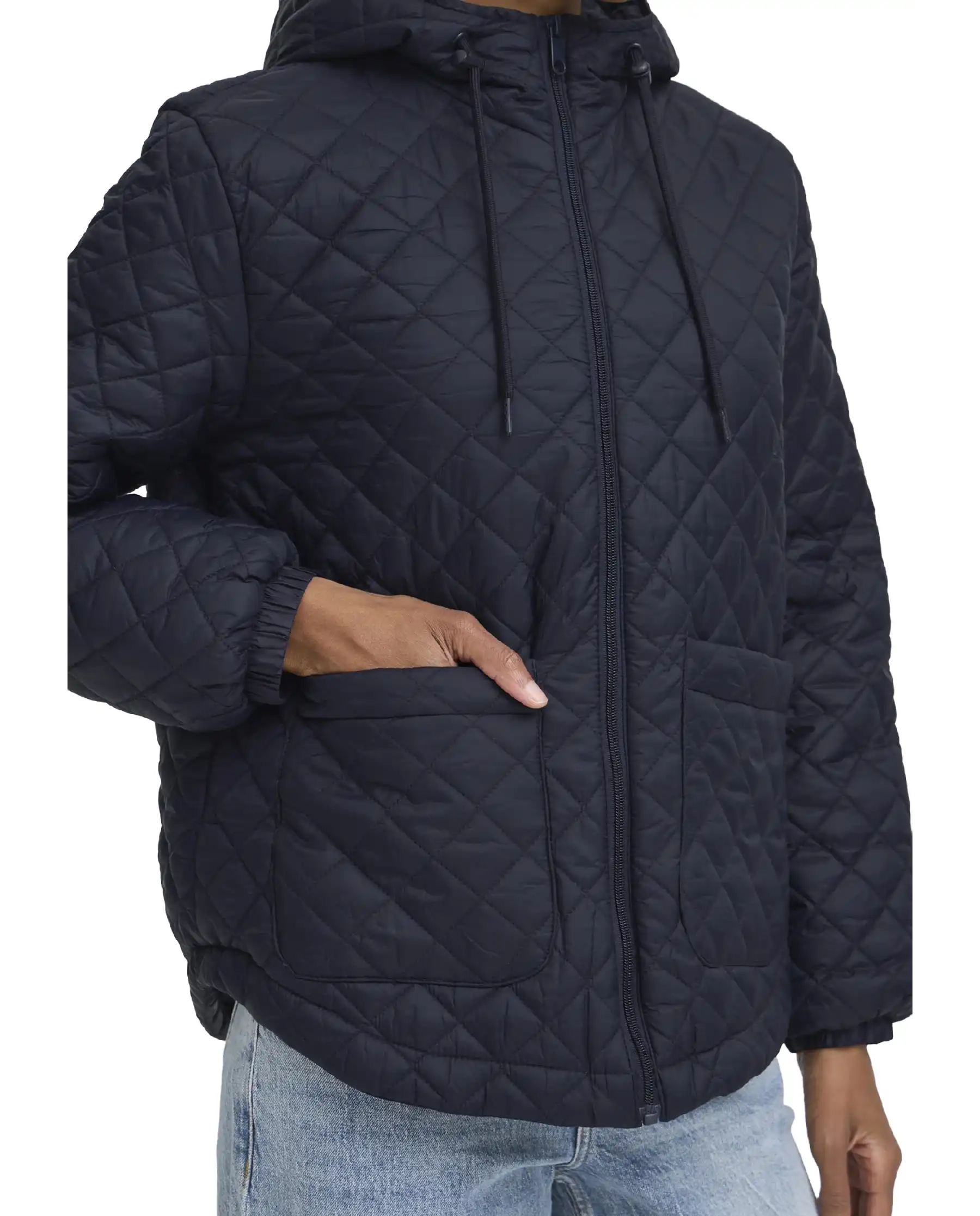 B.YOUNG GIACCA TRAPUNTATA BERTA BLU