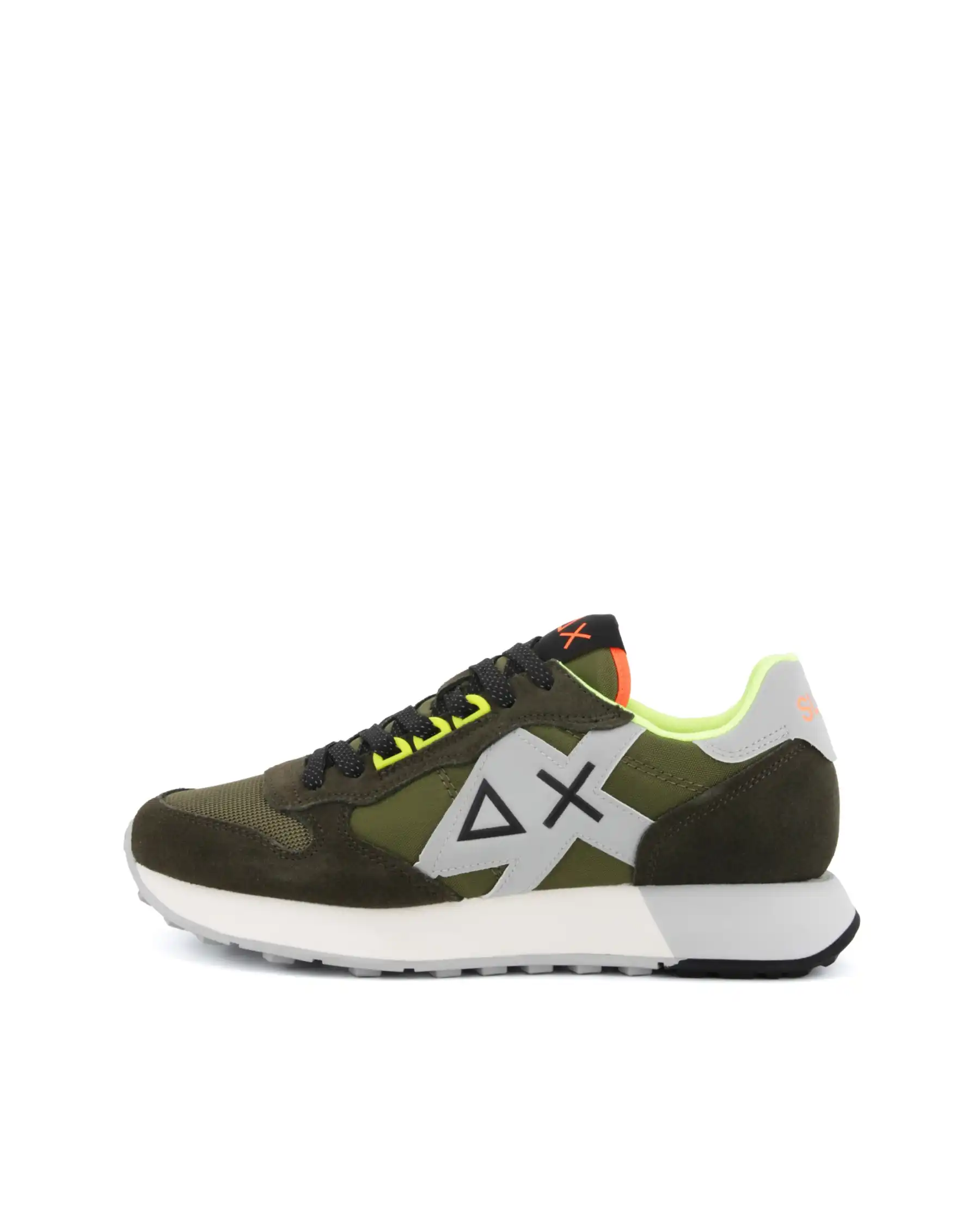 SUN 68 SNEAKERS JAKI 2.0 FLUO VERDE MILITARE