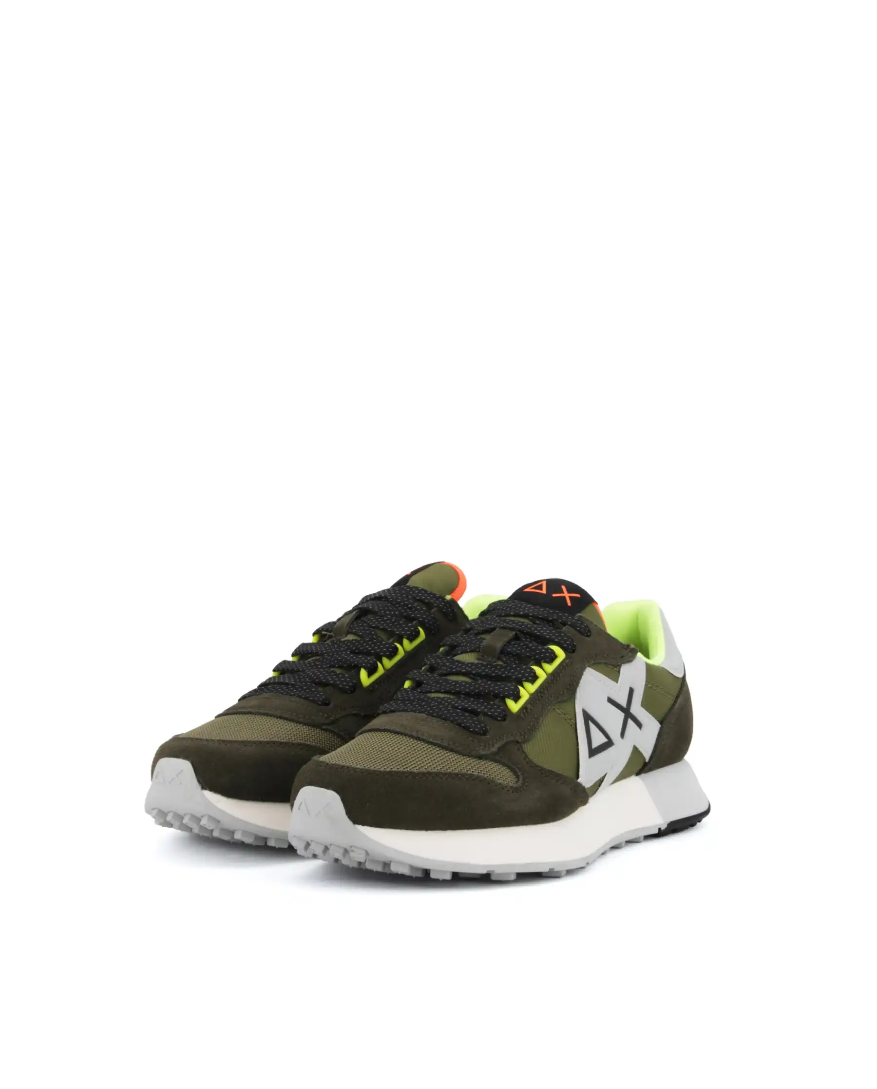 SUN 68 SNEAKERS JAKI 2.0 FLUO VERDE MILITARE
